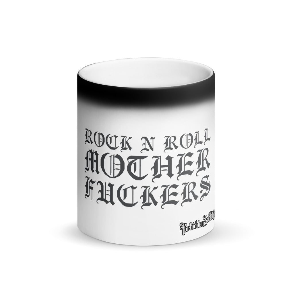 ROCK N ROLL MOTHER FUCKERS-MATTE BLACK MAGIC MUG