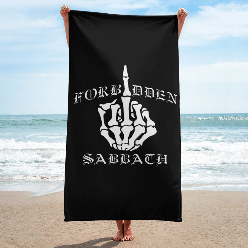 FORBIDDEN SABBATH MIDDLE FINGER-BEACH TOWEL