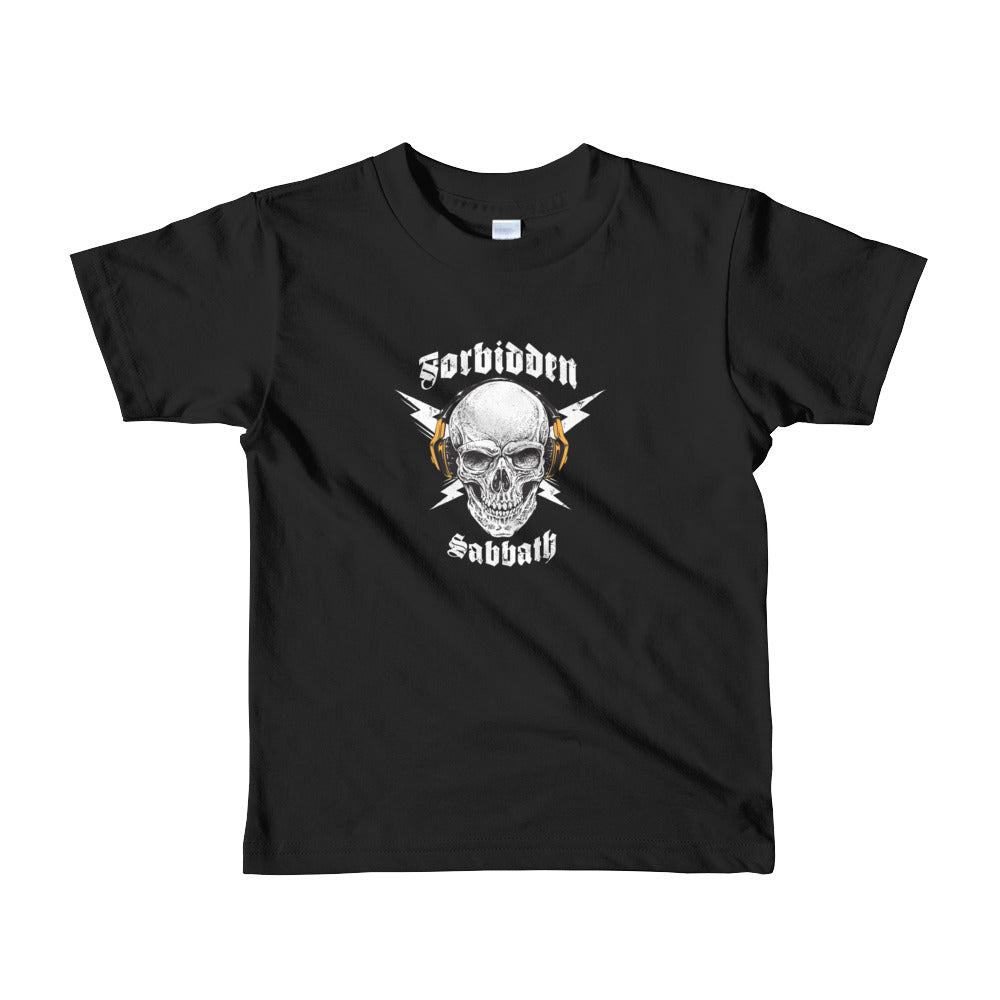 HI-FI Skull,Gold-Short sleeve kids t-shirt