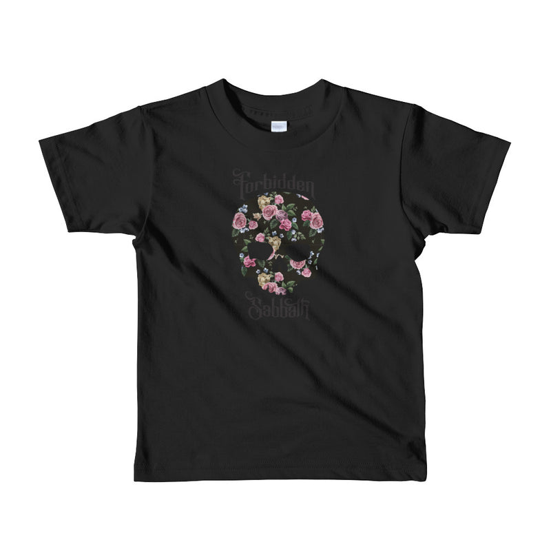 Flower Skull-Short sleeve kids t-shirt