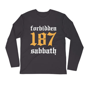 187 Black & Gold-Long Sleeve Fitted Crew