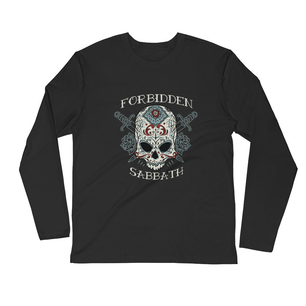 Day of The Dead Warrior-Long Sleeve Fitted Crew