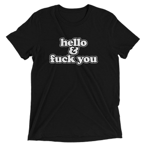 hello & fuck you-Short sleeve t-shirt
