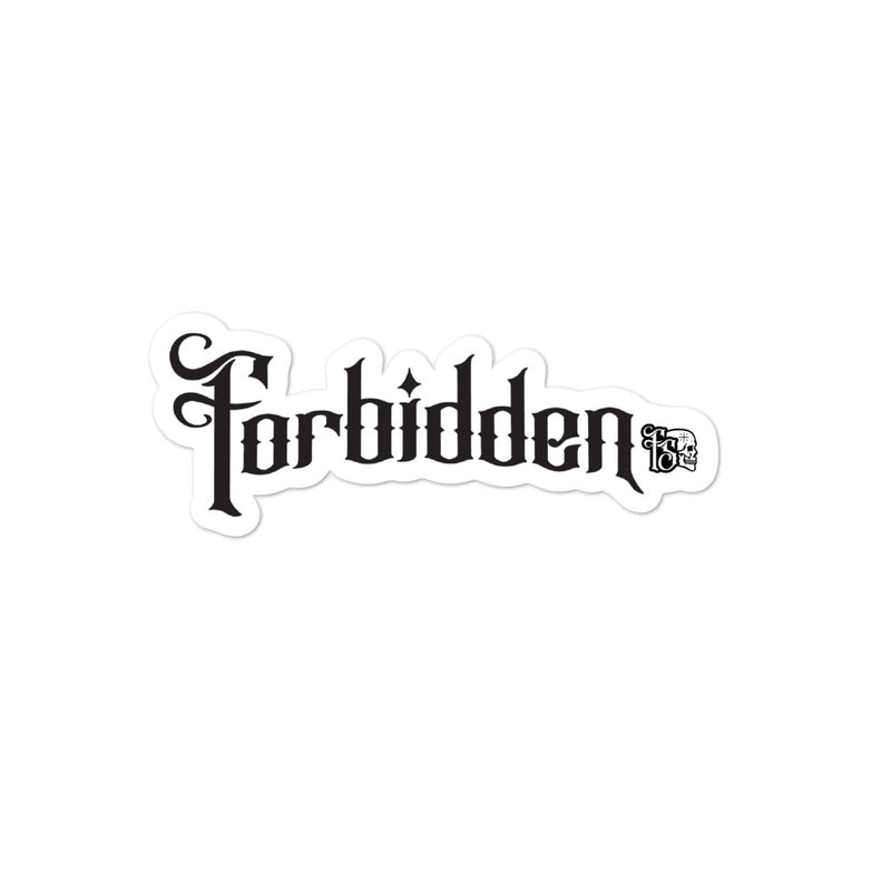 FORBIDDEN-BUBBLE-FREE STICKERS