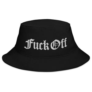 FUCK OFF-BUCKET HAT-IN OLD ENGLISH
