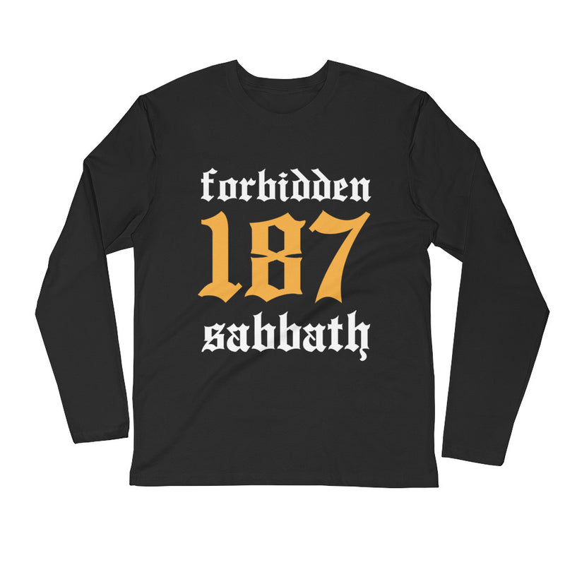 187 Black & Gold-Long Sleeve Fitted Crew